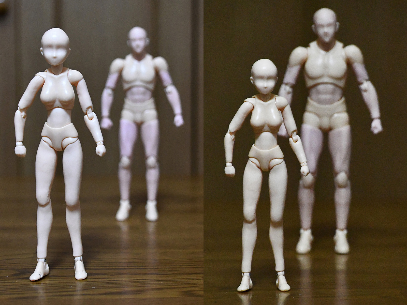 広角レンズと望遠レンズによる人物の見え方の違い